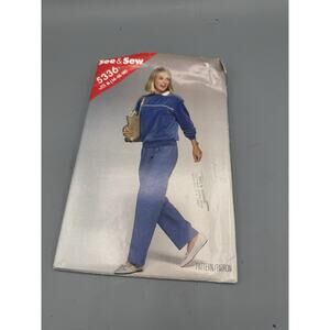 See & Sew 5336 Misses Top Pants Pattern Size 14-18 Uncut Lounge Set
